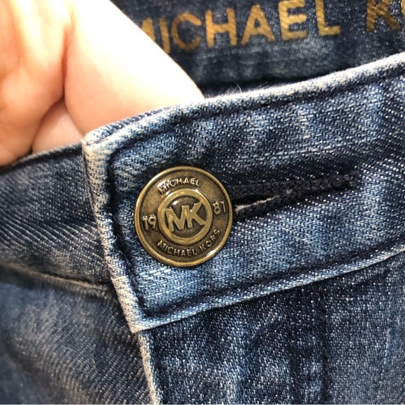 Michael Kors Cropped Straight Skinny Distressed Ripped Denim Jean Pants - Picture 7 of 7